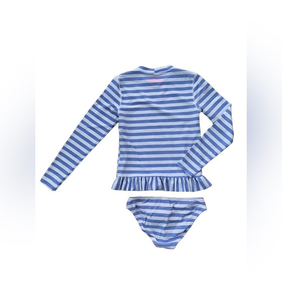 Crewcuts Size 12 Striped Two Piece Rash Guard Swimsuit - Picture 2 of 7